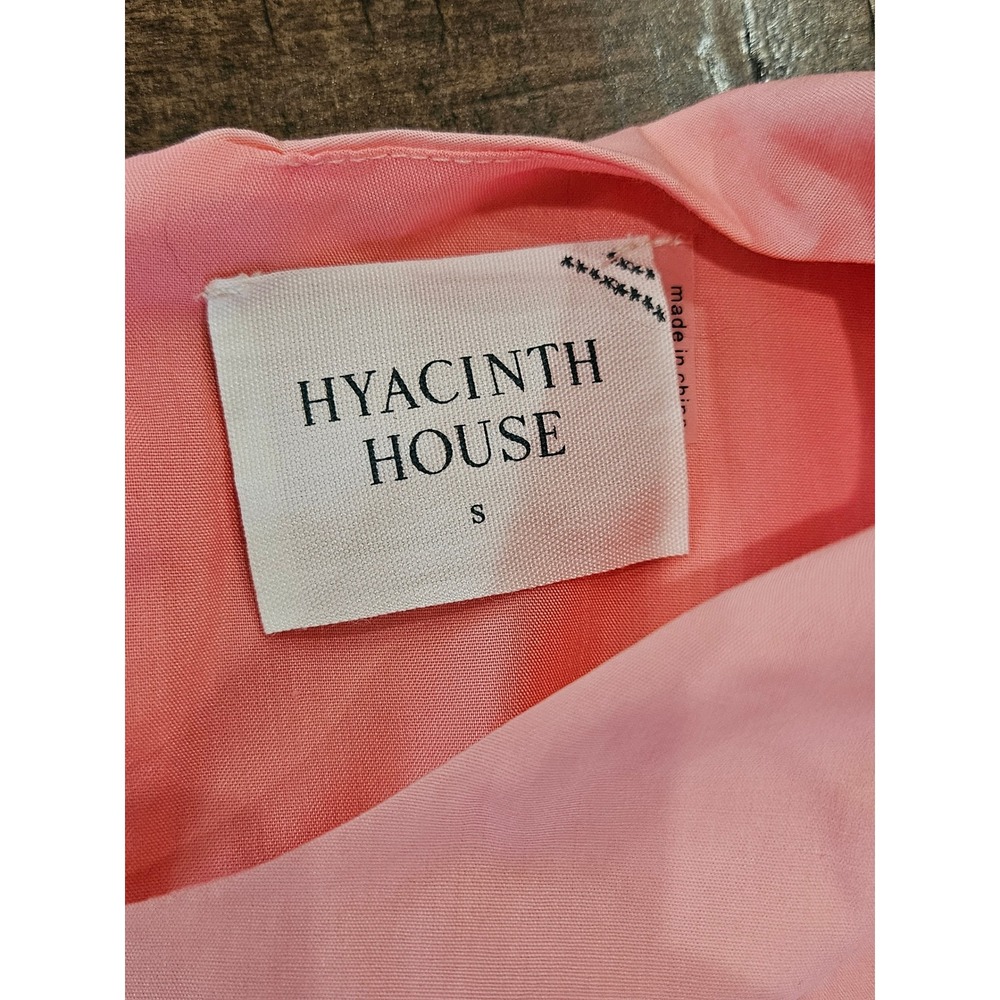 Hyacinth House Pink Puff Sleeve Mini Dress Babydoll Short Sleeve Small NWT - Picture 6 of 15